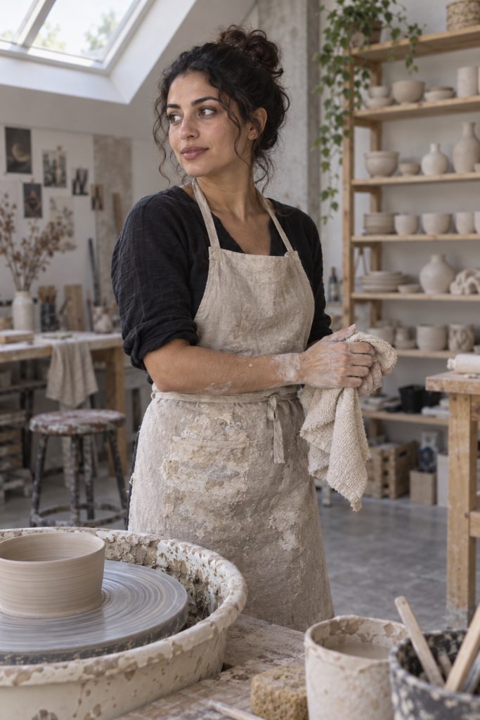Portrait d'Inès, céramiste et animatrice poterie