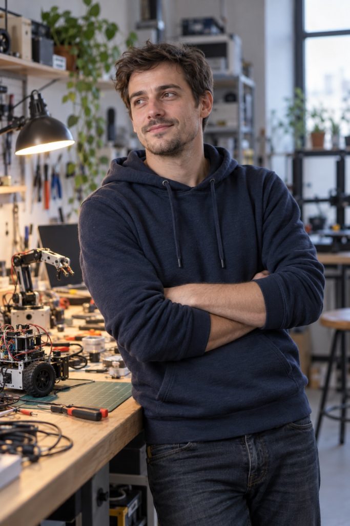 Portrait de Mathieu, animateur robotique et codage